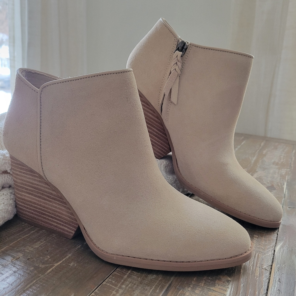 TOMS Hadley Heeled Boots In Oatmeal Suede 9.5 - Picture 8 of 8